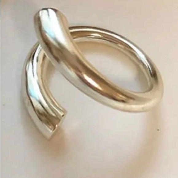 925 Sterling Silver Retro Minimalist Hollow Ring - Picture 3 of 7